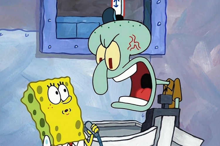 Squidward yelling